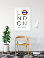 London Underground Word Print