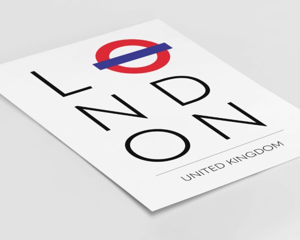 London Underground Word Print