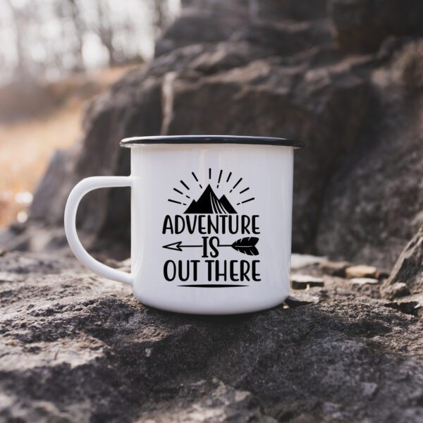 Adventure Is Out There 12oz Enamel Mug