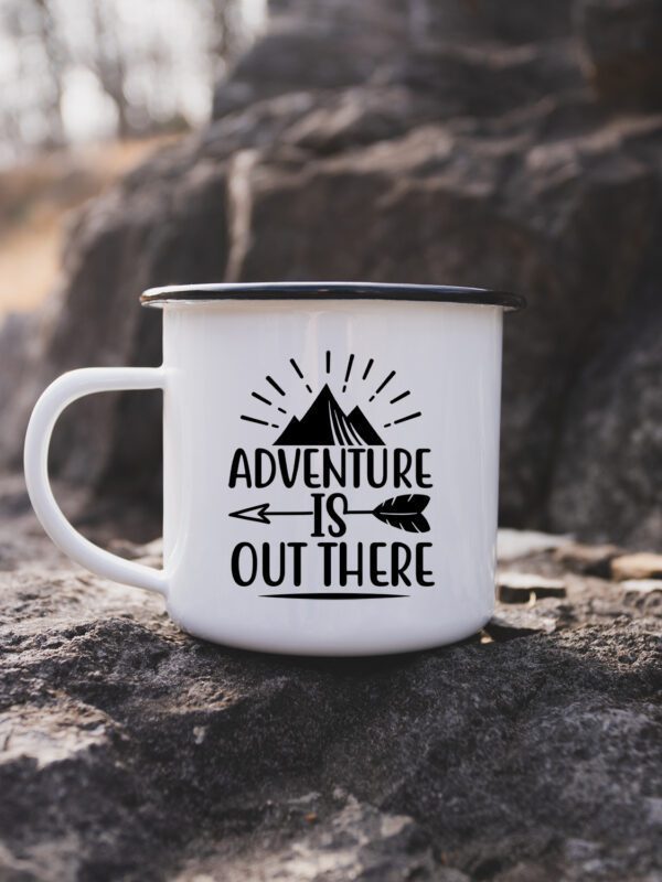 Adventure Is Out There 12oz Enamel Mug