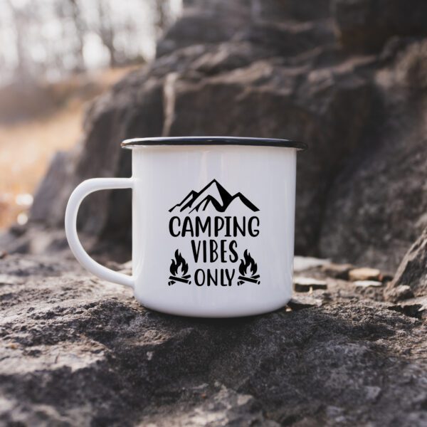 Camping Vibes Only 12oz Enamel Mug