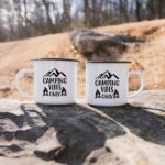 Camping Vibes Only 12oz Enamel Mug