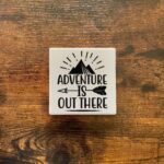 Adventure Is Out There Ceramic Coaster