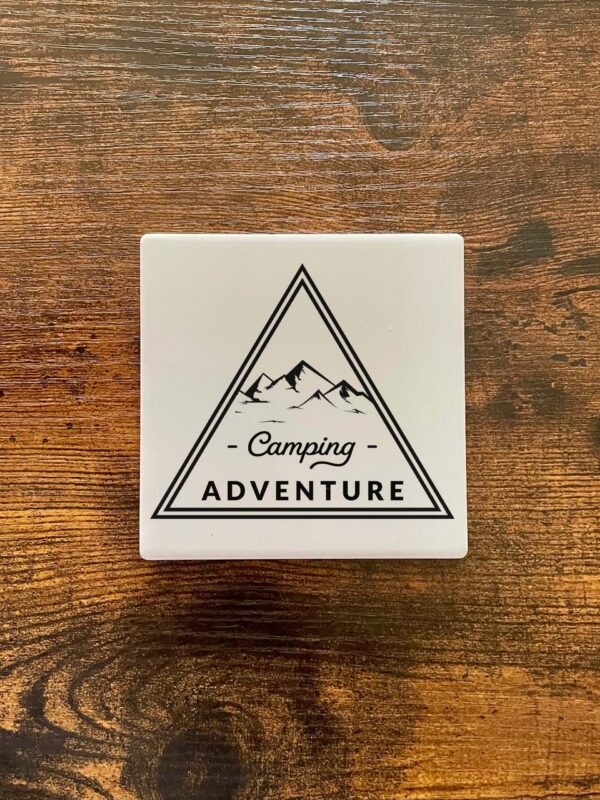 Camping Adventure Ceramic Coaster