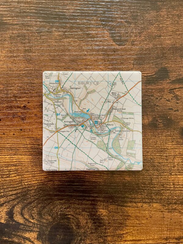 Personalised Ordnance Survey Map Ceramic Coaster