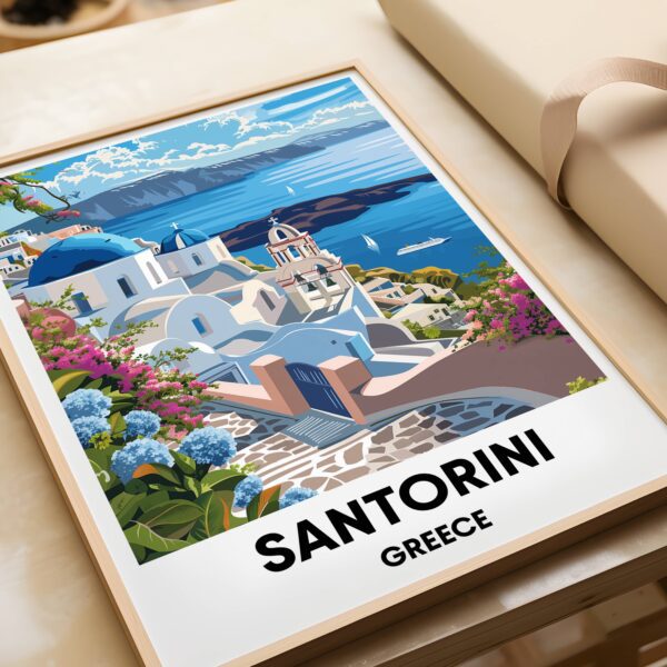 Santorini Travel Print