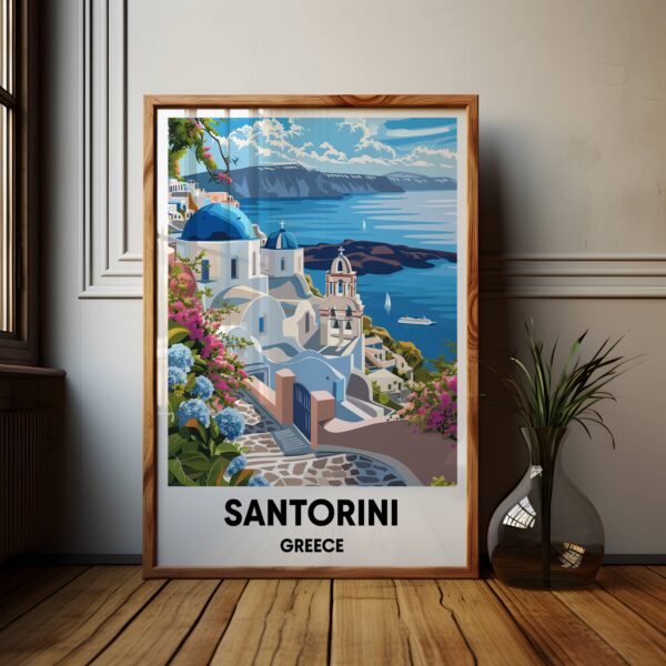 Santorini Travel Print