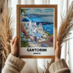 Santorini Travel Print