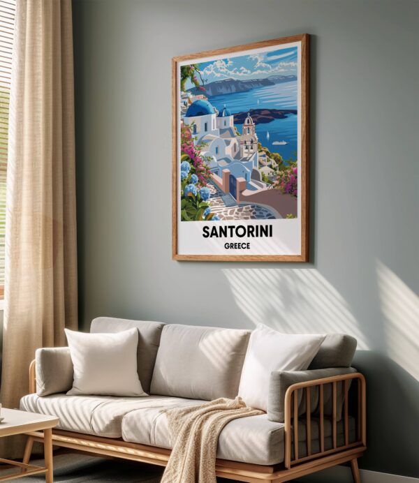 Santorini Travel Print