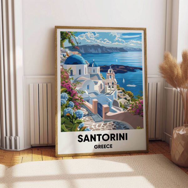 Santorini Travel Print