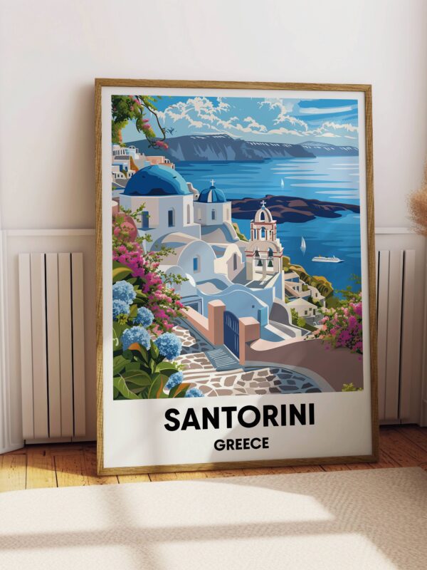 Santorini Travel Print