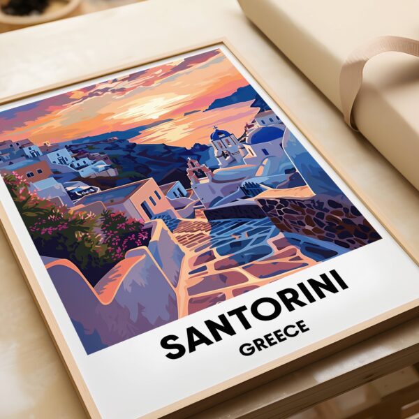 Santorini Travel Print