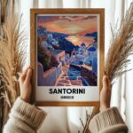 Santorini Travel Print