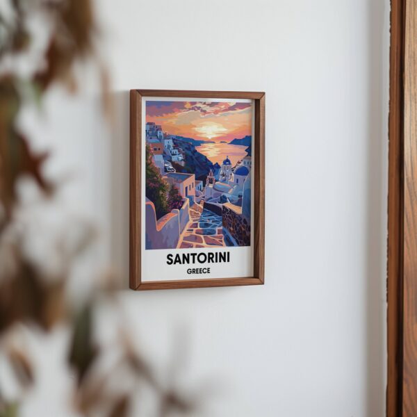 Santorini Travel Print