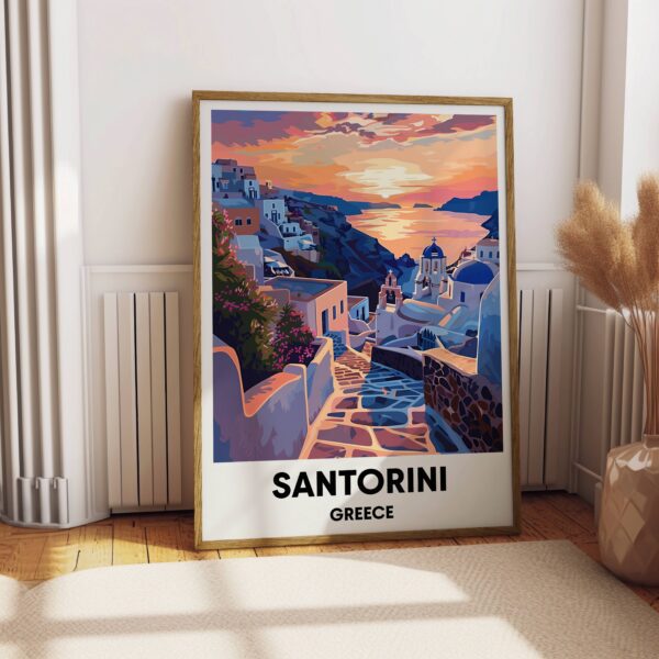 Santorini Travel Print