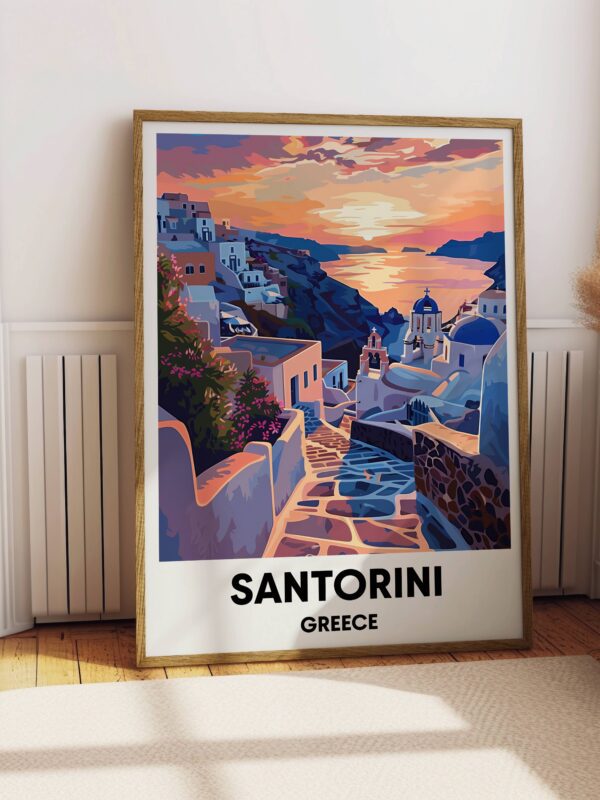 Santorini Travel Print