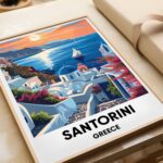 Santorini Travel Print