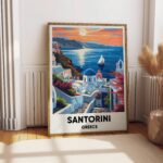 Santorini Travel Print