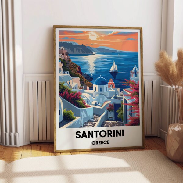 Santorini Travel Print