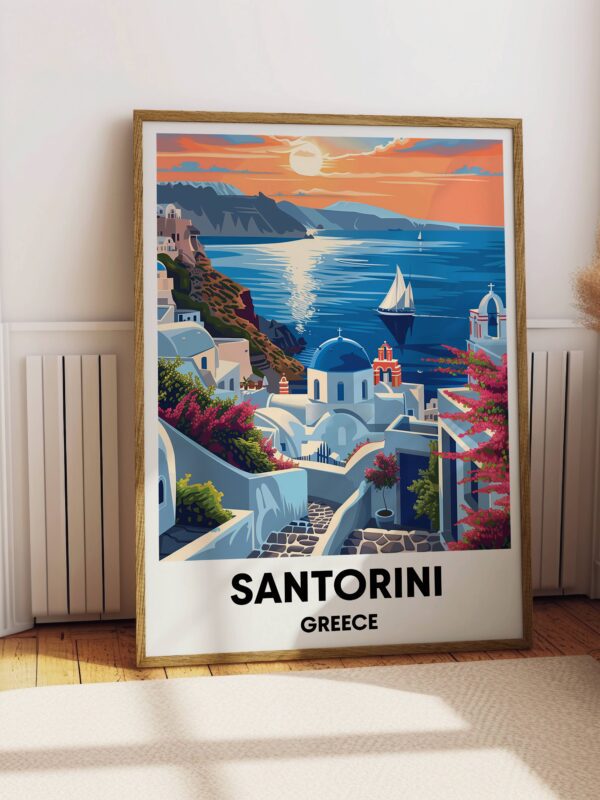 Santorini Travel Print